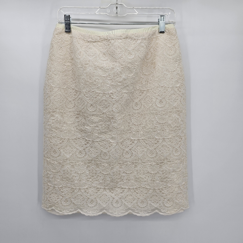 Tory Burch lace Debra pencil skirt women's size 10 new without tags - Picture 2 of 7